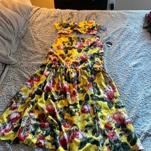 Maxi skirt and crop top set - floral